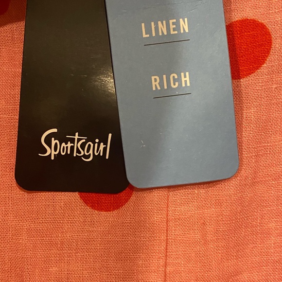 Sportsgril pink polkadot linen culottes size 16 - Picture 2 of 3